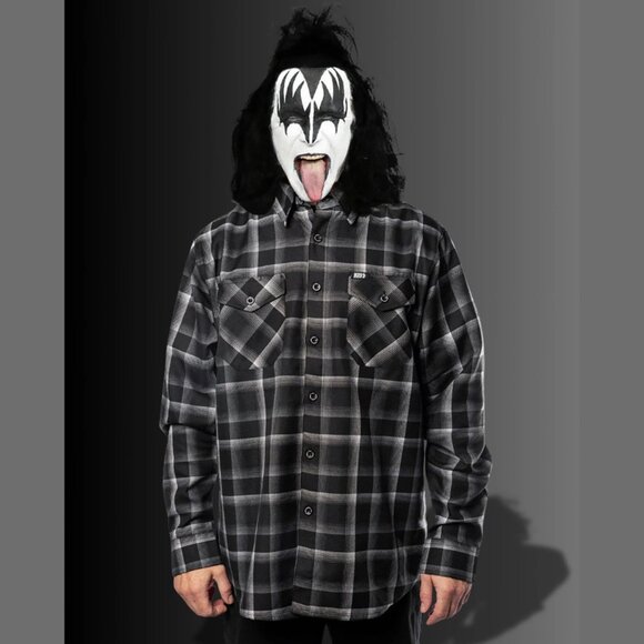 DIXXON FLANNEL x KISS DRESSED TO KILL Flannel Shirt Collab - Men's Medium - Picture 11 of 11